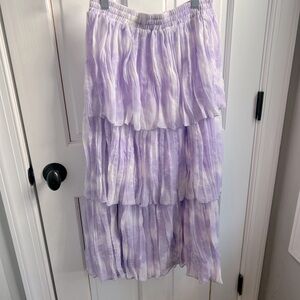 La Ven Tiered Lavender skirt XS